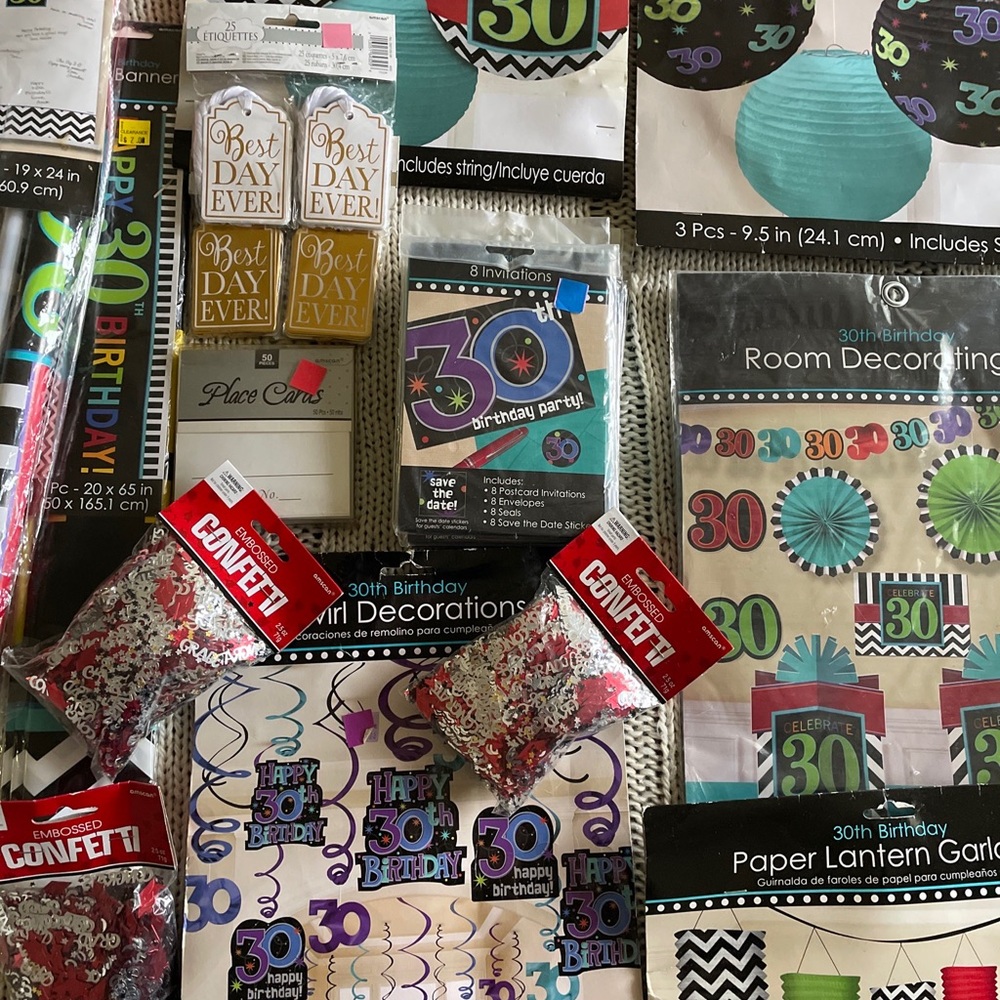 30th birthday party supplies A 25